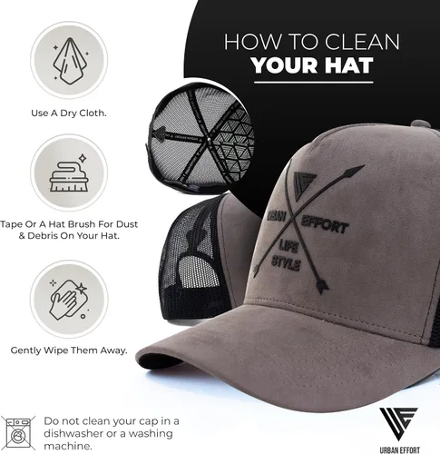 Miniatura 117 de Urban Effort Gorra trasera de malla, para hombres y mujeres, gorra de béisbol de 5 paneles, gran cierre a presión para caza y senderismo