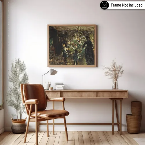 Miniatura 6 de Poster Master Impresión de pintura vintage de árbol de Navidad, póster retro de vacaciones, arte de invierno, diseño abstracto melancólico de pared