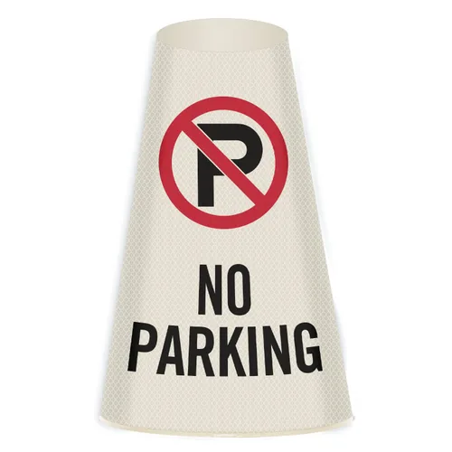 Miniatura 6 de SmartSign "No Aparcar en Entrada" Funda de Mensaje Cónico Reflectante Brillante, [Cono No Incluido]