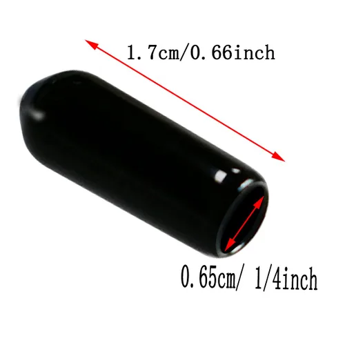 Miniatura 3 de 50 piezas de tapas de extremo flexibles de vinilo, tapas de extremo de goma, cubierta de protección de rosca de tornillo de goma negra de seguridad