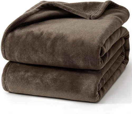 Miniatura 29 de Hansleep Manta de forro polar para sofá beige, súper suave manta de franela esponjosa y acogedora para todas las estaciones, beige, manta de 50x60