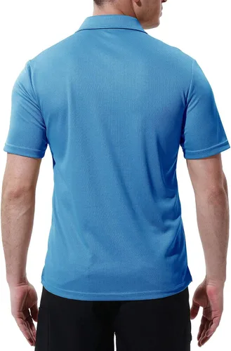 Miniatura 4 de Rdruko Camisas polo de manga corta para hombre de secado rápido para deportes de golf al aire libre con bolsillo