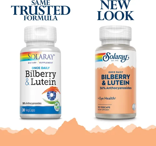 Miniatura 2 de SOLARAY Un suplemento diario de arándano y luteína, 160 mg 30