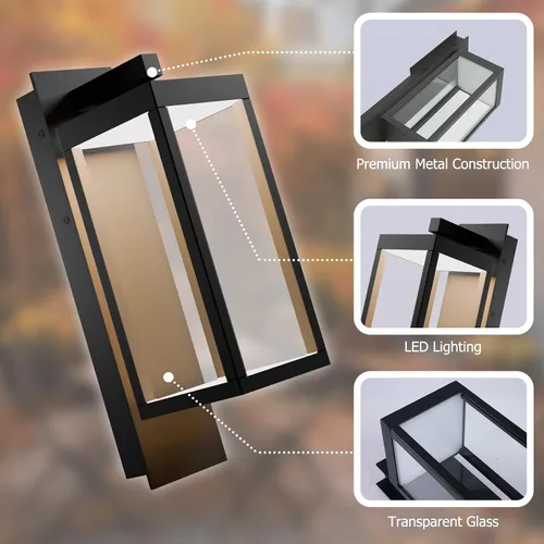 Miniatura 5 de Accesorios de Lámparas de Pared para Exteriores, Accesorios de Luz para Exteriores de Montaje en Pared, Iluminación de Aplique de Pared