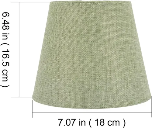 Miniatura 3 de DOITOOL Pantalla de lámpara E14 para lámpara de mesa, pantalla de tela de estilo nórdico con marco de metal ligero de 7.08 x 5.90 x 4.72 pulgadas