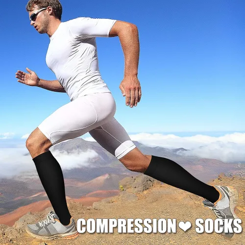 Miniatura 4 de Paquete de 3 pares de calcetines de compresión médica para mejorar la circulación de mujeres y hombres, para correr, hacer deporte y amamantar