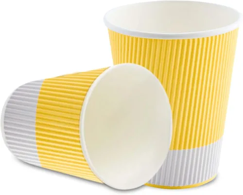 Miniatura 54 de Vasos de café de papel aislado de pared corrugada, 12 onzas, 12 onza, Negro