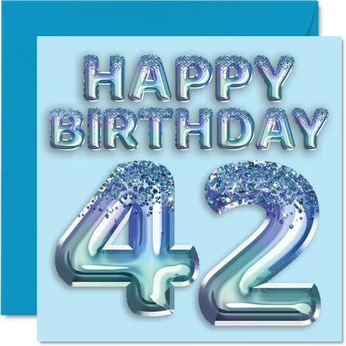 Miniatura 101 de Stuff4 Tarjeta de primer cumpleaños para niños, globo de fiesta con purpurina azul, tarjetas de feliz cumpleaños para niño de 1 año, nieto, hijo, 57