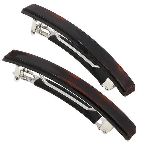 Miniatura 16 de Camila Paris CP3074 - Pinzas de pelo francés para niñas, juego de 2 pinzas de metal de goma beige, agarre fuerte, antideslizantes, accesorios