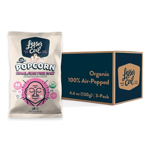 Miniatura 18 de LesserEvil Palomitas de maíz orgánicas "Avocado-licious", exclusivo de Amazon, calidad premium, mínimamente procesado, sin aceite vegetal, 4.6