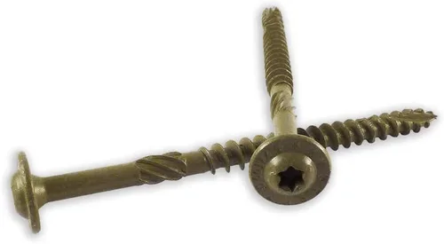 WoodPro Fasteners ST516X6-25PC Tornillos de madera para exteriores de cabeza redonda de 5/16 pulgadas por 6 pulgadas de longitud, paquete de 25,