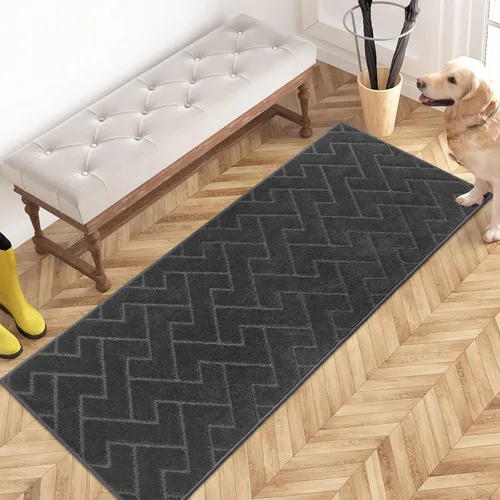 Miniatura 18 de PURRUGS Alfombra de fácil cuidado de 6 x 9 pies, antideslizante, lavable a máquina, tapete para puerta de perro, resistente a las manchas