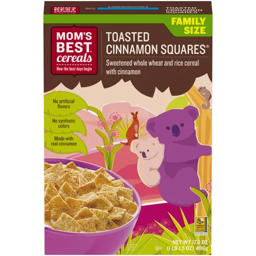 Miniatura 13 de Mom's Best Cereal con sabor a trigo tostado, sin jarabe de maíz de alta fructosa, caja de 23 onzas (paquete de 12)