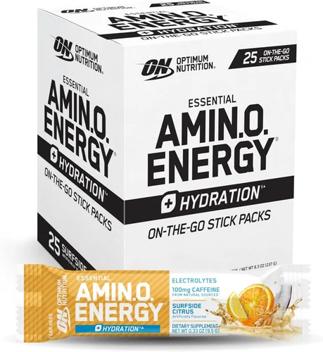 Miniatura 24 de Optimum Nutrition Amino Energy Plus Electrolytes - Bebida energética con aminoácidos y electrolitos para hidratación, sin azúcar, con BCAA, sabor