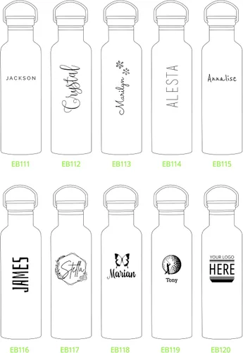 Miniatura 3 de Botella de agua aislada personalizada de 25 oz (25.4 fl oz) de acero inoxidable de alta calidad de doble pared al vacío, botella elemental mejor