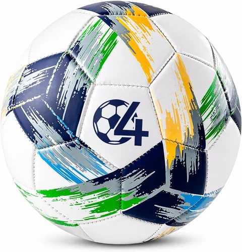 Miniatura 12 de Balón de fútbol tamaño 5, tamaño 4, tamaño 3, desinflado, brillante bola de práctica tricolor para niños y niñas de 4 a 8 años, 8 a 12 años, 12