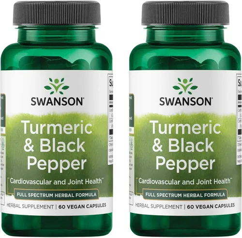 Miniatura 9 de Swanson Suplemento antioxidante prémium de cúrcuma y pimienta negra para adultos activos que buscan apoyo para las articulaciones, la digestión