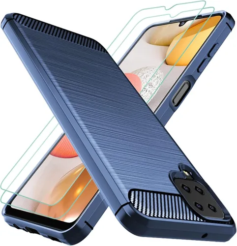 Miniatura 8 de Osophter Funda para Galaxy A22 4G con protector de pantalla de absorción de golpes Flexible TPU Rubber Protective Cell Phone Cover para Samsung