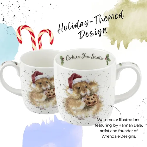 Miniatura 3 de Royal Worcester Wrendale Designs Taza de 14 onzas (Galletas para Santa)