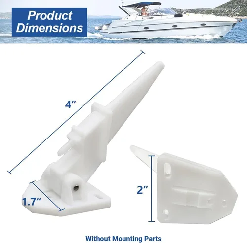Miniatura 2 de Velocímetro de barco marino Pitot, velocímetro universal automático Kick-up tubo Pitot montaje hasta 80 MPH