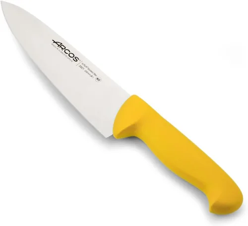 Arcos Cuchillo de chef de acero inoxidable nitrum de 8 pulgadas y hoja de 7.874 in. Cuchillo de cocina profesional multiusos. Mango ergonómico de