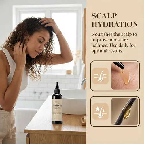 Miniatura 2 de Aceite de batana, apoya el crecimiento del cabello, aceite hidratante para el cuero cabelludo y el cabello, aceite suavizante hidratante profundo