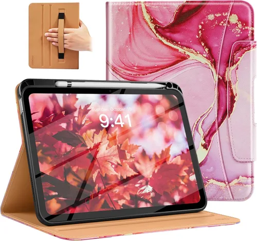 Miniatura 21 de MoKo Funda para iPad A16 de 11 pulgadas, funda para iPad de 11ª/10ª generación (2025/2022) con soporte para lápices y bolsillo, funda con soporte