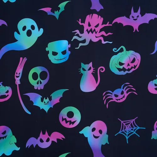 Miniatura 4 de Menghomeus Juego de ropa de cama de Halloween, tamaño King, color negro, juego de funda de edredón con diseño de calabaza y fantasma de dibujos