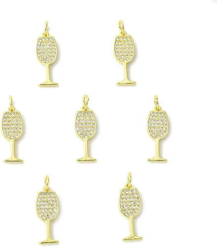 Miniatura 13 de Stiesy Dijes de latón dorado para hacer joyas, colgantes a granel para collares, pulseras, aretes, manualidades, Vidrio, Sin piedra preciosa