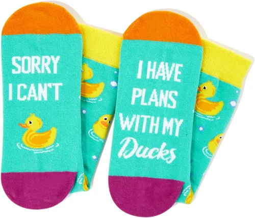 Miniatura 3 de Zmart Calcetines divertidos de goma para mujer, calcetines de pato lindos para hombres, regalos de pato de goma, regalos para amantes de los patos