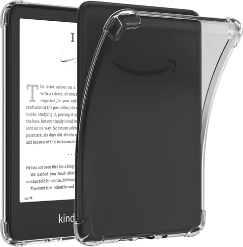 KBCASE Funda transparente para Kindle Paperwhite de 7 pulgadas (12ª generación, 2024) y Kindle Colorsoft Signature Edition 2024, delgada, ligera,