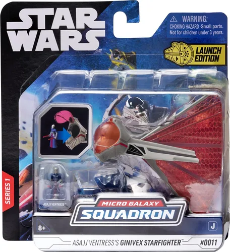 Miniatura 2 de Star Wars Micro Galaxy Squadron Light Armor Class ASAJJ VENTRESS'S GINIVEX Starfighter - Vehículo de 3 pulgadas con microfigura Asajj Ventress de 1