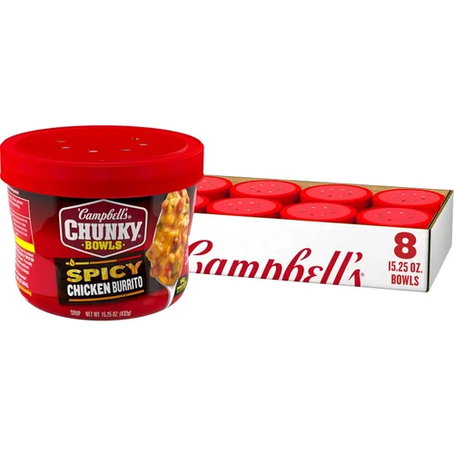 Miniatura 14 de Sopa Campbell's Chunky de fideos de pollo con pimiento fantasma, lata de 18.6 oz (paquete de 12)
