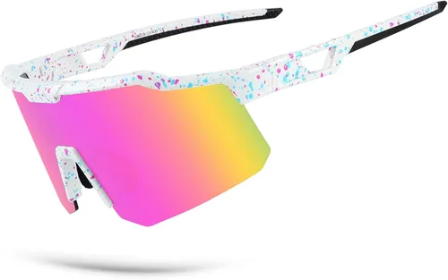 Miniatura 11 de OULAIQI Gafas de sol de ciclismo para hombres y mujeres, lentes de sol de béisbol juveniles, diseño ligero, protección UV400, gafas deportivas