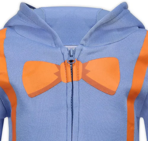 Miniatura 2 de Blippi Sudadera con capucha con cremallera para niños pequeños y pequeños, color azul, Naranja