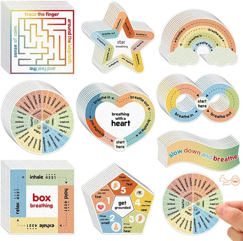 Miniatura 6 de Libima 72 Piezas de Calcomanías Sensoriales para la Ansiedad, Calcomanías Texturizadas, Calcomanías para Jugar, Calcomanías de Atención Plena