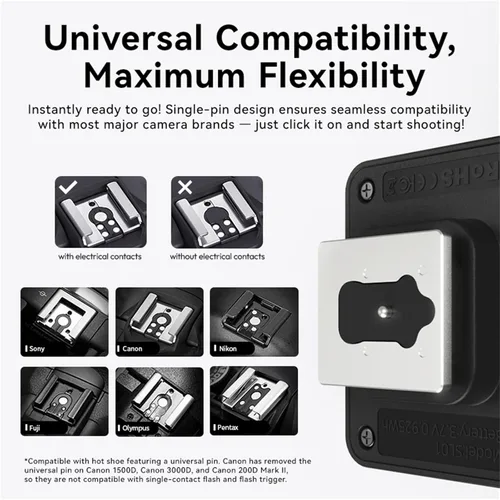 Miniatura 2 de ULANZI SL03 - Flash Speedlite Mini para Cámara con Luz de Vídeo para Principiantes Básico, GN8 6500K, Ángulo Ajustable de 90°, Compatible con DSLR
