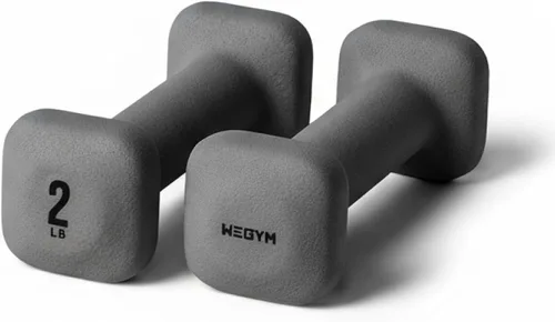 Miniatura 19 de WeGym SafeGrip Square Dumbbells with Anti Slip Handles, Aesthetic Free Weights for Home Workouts, Stable Design Prevents Rolling during Floor