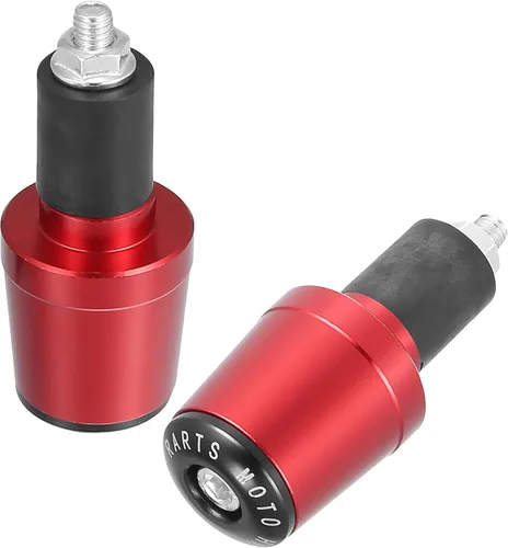 Miniatura 4 de Motoforti 1 par rojo motocicleta manillar extremo tapones 7/8 "0.866 in universal CNC aleación de aluminio para motocicleta scooter