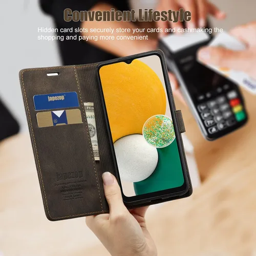 Miniatura 7 de Funda tipo cartera para Samsung Galaxy A13 5G con tarjetero [bloqueo RFID] con función atril magnética, funda de piel con tapa para Samsung Galaxy