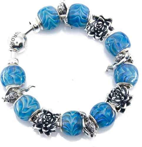 Miniatura 5 de Flor de loto de plata esterlina, flor de loto de plata de ley S925, colgante de flor de loto tropical hawaiano, budismo espiritual para yoga, lirios