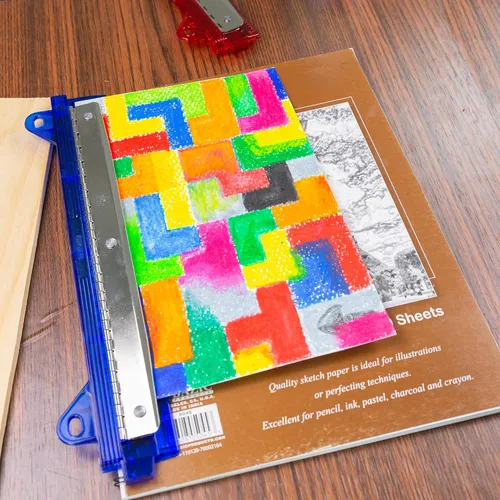 Miniatura 6 de BAZIC Products Perforadora de papel con 3 agujeros de 1/4 pulgadas con regla de 10 pulgadas, guía de papel, perforadora de papel portátil