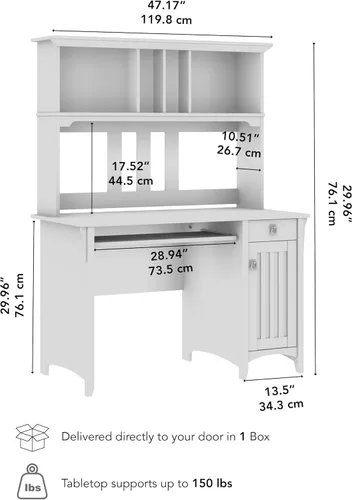 Miniatura 3 de Bush Furniture Salinas Mission escritorio con gabinete, Madera