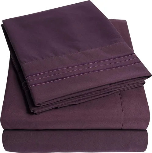 Miniatura 42 de Juego de sábanas y fundas de almohada de la colección 1500 Supreme, tamaño Queen, estampado Paisley gris - Juego de sábanas y fundas de almohada