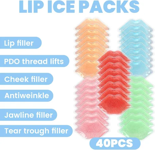 Miniatura 4 de Paquete de hielo para cuidado posterior de tatuajes de labios, 40 almohadillas refrescantes para aliviar el dolor, reducir el enrojecimiento