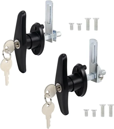 Miniatura 13 de Mango en T con Cerradura para Tapa de Camioneta Pickup Carcasa de Camper - con 2 Llaves para la Mayoría de Marcas de Tapas de Camionetas, Toppers