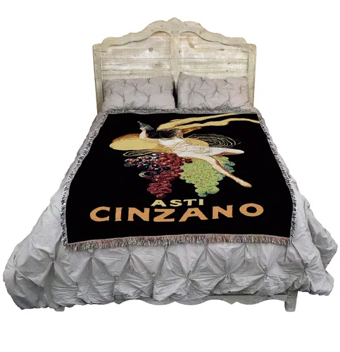 Miniatura 2 de Asti Cinzano - Manta vintage para póster de Leonetto Cappiello - Tapiz de regalo de arte fino tejido de algodón, fabricado en los Estados Unidos