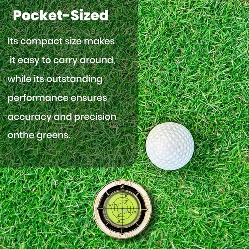 Miniatura 5 de Ddaowanx Lector verde de golf, marcador de pelota de golf con burbuja horizontal de alta precisión, herramienta de accesorios de golf Putt Aid