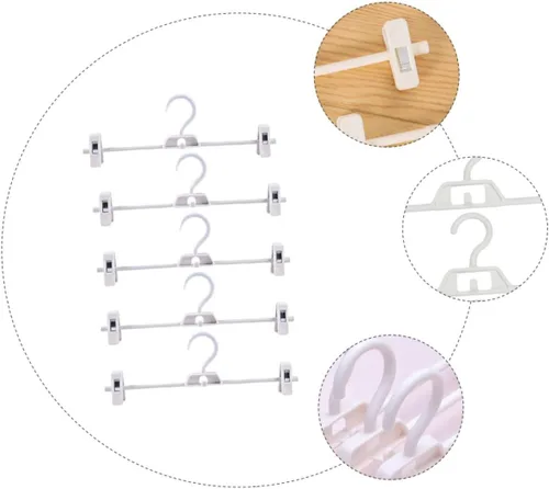 Miniatura 4 de Housoutil Perchas para pantalones para faldas, colgador de corbatas, colgador de trajes, perchas con clip para colgar colgadores, colgadores