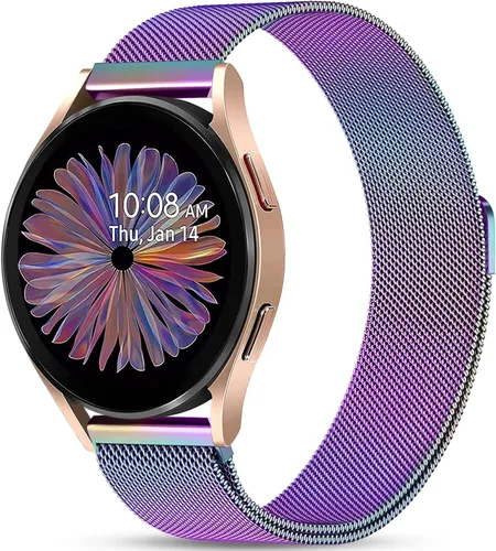 Miniatura 17 de JKD Banda Magnética de Metal Compatible con Samsung Galaxy Watch 7 Banda, Galaxy Watch 6 5 4 FE 40mm 44mm/5 Pro 45mm/Watch 6 4 Classic/Active 2